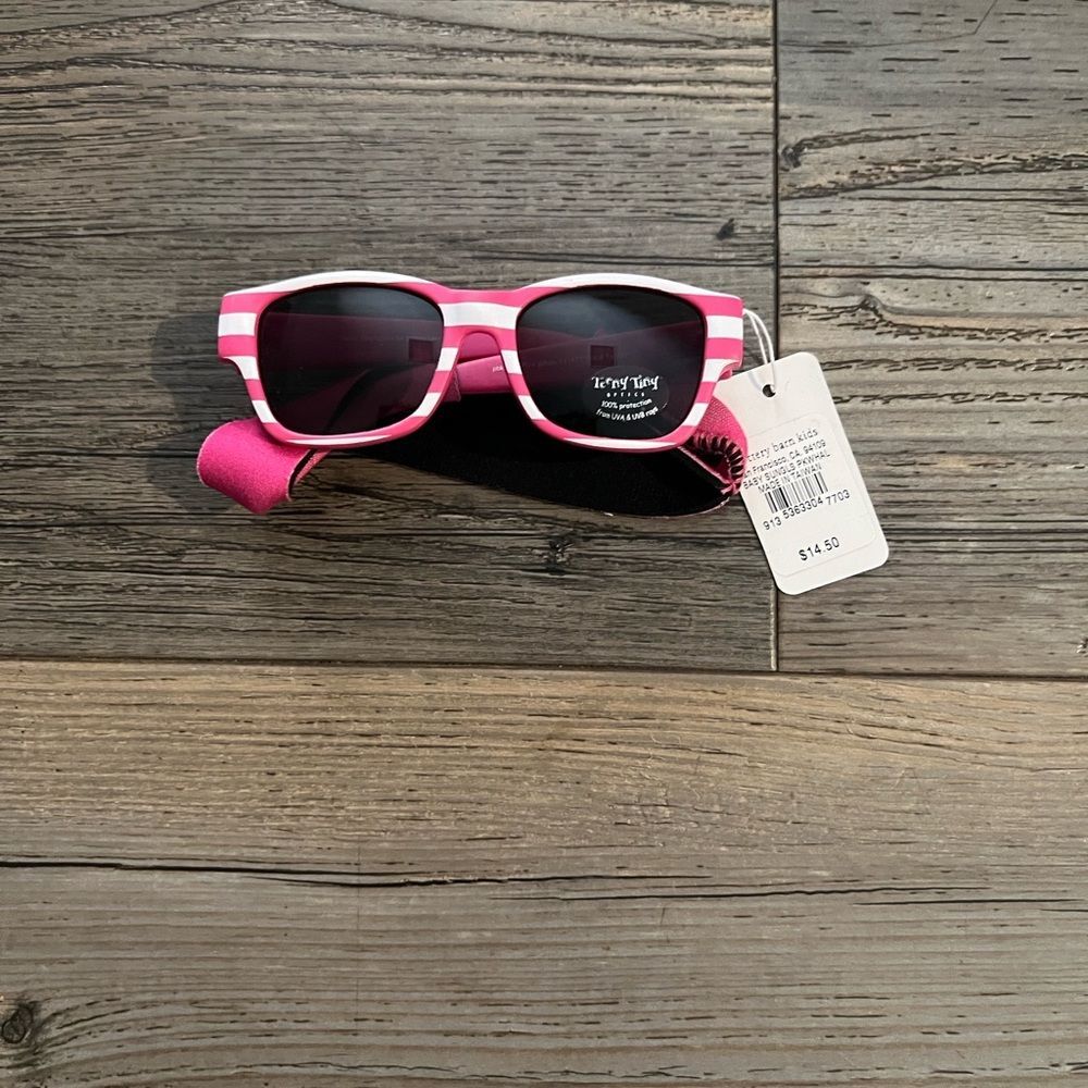 Pottery Barn Kids Pink and White Striped Sunglasses